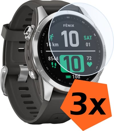 Screenprotector - Geschikt voor Garmin Fenix 7S Screenprotector Bescherm Glas - Screen Protector Geschikt voor Garmin Fenix 7S Screenprotector Tempered Glass - 3 PACK