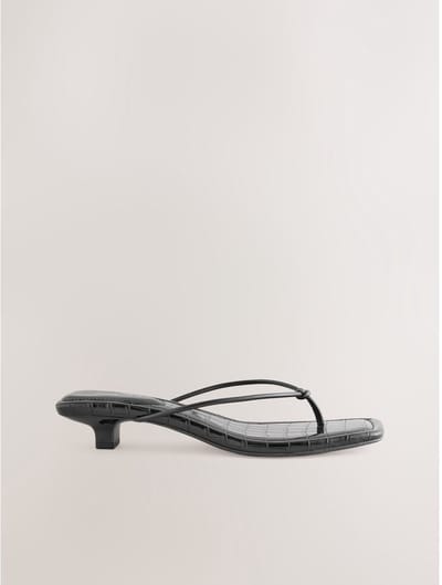 Next - Dames - Pumps met vierkante neus en lage hak - Zwart
