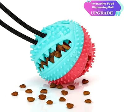 Nivard Honden Speelgoed - Hond - Speelgoed - Dog Toy - Hondenbal - Snacks - Blauw/Rood