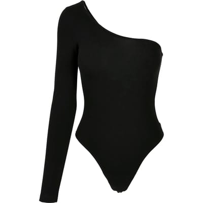 Damesbodysuit Urban Classics organic asymmetric one sleeve