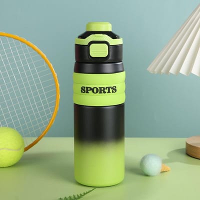 Nieuwe Roestvrijstalen Thermosbeker met Grote Capaciteit Outdoor Draagbare Stuiterbeker Sport Fitness Waterbeker 650ml