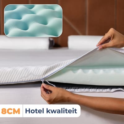 Best Life Topper Matras 120x200 cm - Hotel Matrastopper - Tencel - Topmatras - Topdekmatras 8 CM