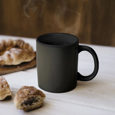 Magische Mok - Foto op Warmte Mokken - Koffiemok - Tak - Pluimgras - Donkerbruin - Magic Mok - Beker - 350 ML - Theemok
