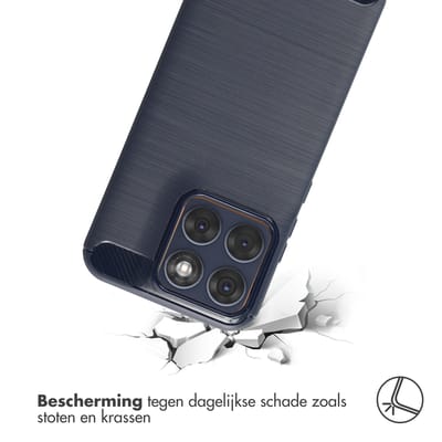 imoshion Hoesje - Geschikt voor Motorola Edge 70 Fusion - Brushed Backcover - Donkerblauw