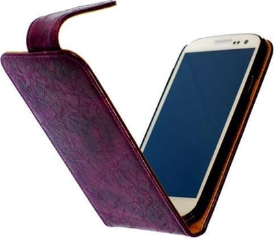 Bestcases Vintage Lila Flipcase Nokia Lumia 625