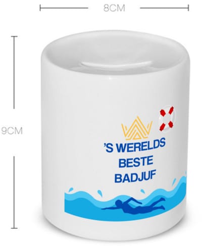 Akyol - badjuf cadeau - Spaarpot - Badjuf - badjuffen en badmeesters - - cadeau badjuf - zwemmen - zwemdiploma - cadeau - kado - gift - geschenk - moederdag - lifeguard - 350 ML inhoud