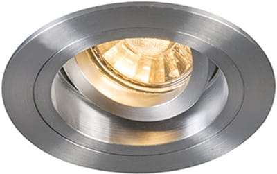 QAZQA Chuck R - Inbouwspot - 1 lichts - Ø 92 mm - aluminium