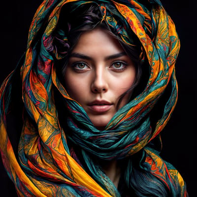 MYSTIQUE: 60x80cm Plexiglas Decoratie - Kunst - Vrouw - Mysterieus - schoonheid - Woninginrichting