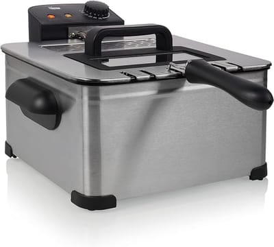 MMP® Dubbele Frituurpan - Dubbele Friteuse - Frietpan - 5 liter - 22x36x36cm - Zilver