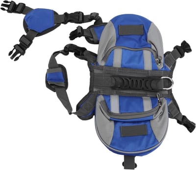 Nylon Hound Reistas met Reflecterende Strip - Ademend en Comfortabel Hondenrugzak voor Kamperen en Reizen (L)