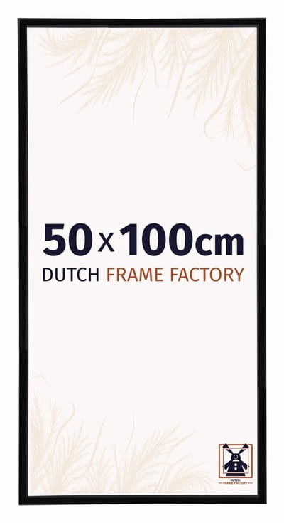 Fotolijst 50x100 cm - Kunststof - Zwart Hoogglans - Angers