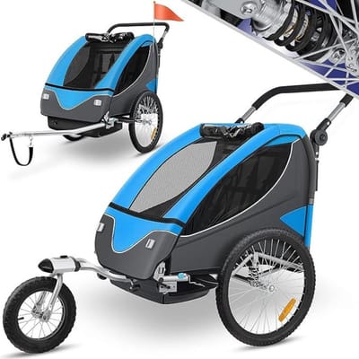 Thuys – Fietskar Voor Kinderen – Kinderfietskar – Croozer – Croozer Cargo – 160 x 75 x 90cm – Lichtgrijs