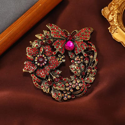 Vintage Luxe Zware Industrie Kristal Vlinder Slingers Speldjes Sieraden Voor Vrouwen Mannen Retro Strass Bloemen Broches Spelden black