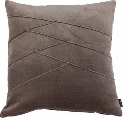 Uneven Pintuck kussen taupe 45x45cm