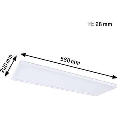 Paulmann 79926 P Atria Shine 22W 4000K 580x200mm ws Kst LED-plafondlamp LED LED 22 W Wit