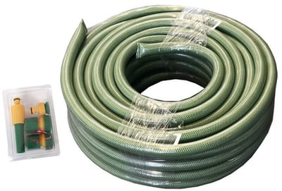 Tuinslang set - met koppelingen en verstelbare spuit - 15 meter - tuinbewatering