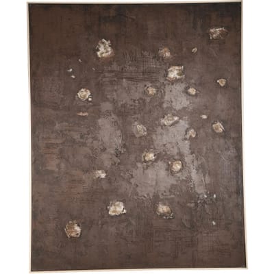 PTMD Wandpaneel Porty - 122x5x152 cm - Canvas - Bruin