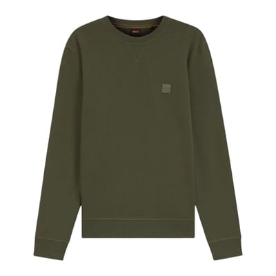 BOSS Sweater Westart Donkergroen - Maat L - Heren - Sweaters