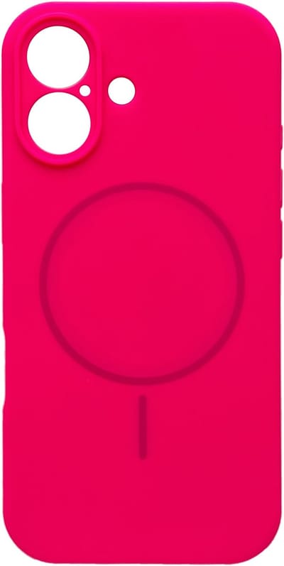 Casemania Hoesje Geschikt voor Apple iPhone 17 - Neon Roze - Zachte Liquid Siliconen Magnetisch Back Cover Case - Geschikt voor MagSafe - Telefoonhoesje met Camera Bescherming