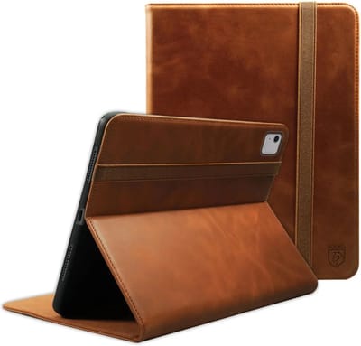 Rosso Deluxe Hoes Geschikt voor Apple iPad Air 13 (2024/2025/2026) | Book Case Echt Leer | Sleep/Wake | Standaard | Penhouder | Beschermhoes Bruin