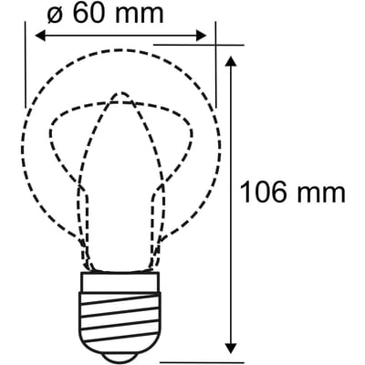 Filament 230 V LED-gloeilamp E27 1055lm 9W 4000K dimbaar Mat