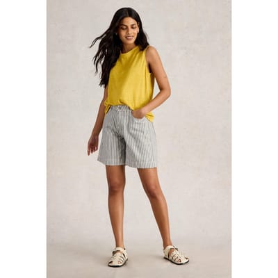 White Stuff Tia Denim Shorts Natural Multi Taglia: 12 REGULAR | Pantaloncini Outlet | Donna | Blu