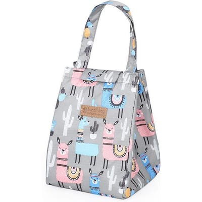 Stijlvolle Geïsoleerde Lunchboxen Voor Mannen en Vrouwen Ontbijtdoos Organizer Waterafstotend Camping Voedsel Drank Koeltas Picknick Reizen Alpaca-18x8x23cm