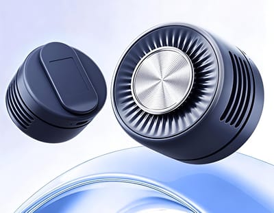 Miniventilator - Clipventilator - 3 instelbare snelheden, draagbaar, geluidsarm, compacte clipventilator - geschikt voor buiten, op reis en op kantoor - blauw
