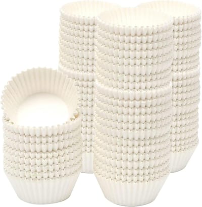 Bakvorm Cupcakes - Muffinvormpjes Papier - Zelf Bakken - Voedselveilig Materiaal - 1000 Stuks - Wit