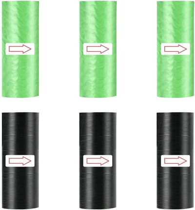 Dailygoods- Auto-vuilniszak 6 Rollen - Mini-vuilniszak - Discreet Ontwerp - Scheurbestendig - Milieuvriendelijk - Voor Afvalverwerking