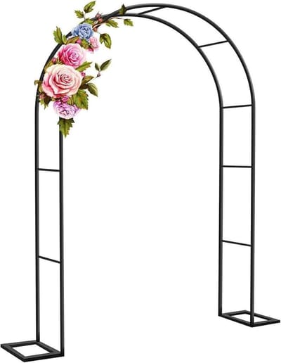 Tuinboog Metaal - Rozenboog Hekwerk - Klimplanten Ondersteunen - Gepoedercoat Staal - 240 x 220 cm - Groen