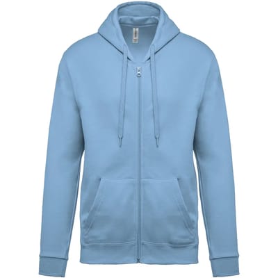 Kariban Sweater met rits en capuchon K479 - sky blue - 3XL