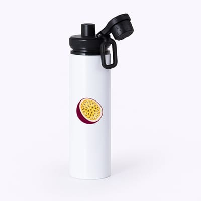 Hacebo® - passievrucht waterfles met draaidop zwart - Fruitschaal - Fruit liefhebbers - Zuidvrucht - gezond eten - water fles - 850ML