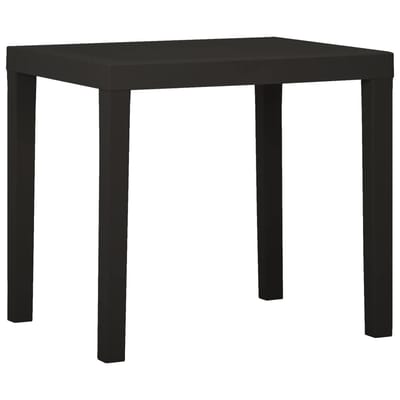 vidaXL - Tuintafel - 79x65x72 - cm - kunststof - antracietkleurig