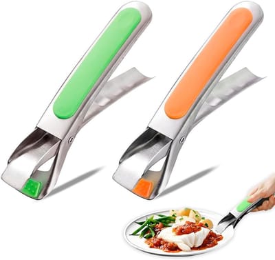 Set van 2 antislip oven tangen en schalen grijpers voor hete gerechten en borden