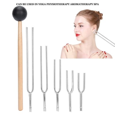 Dailygoods- Stemvork Set - Stemvork 128 Hz - Stemvork 256 Hz - Stemvork 512 Hz - Stemvork 1024 Hz - Stemvork 2048 Hz - Healing Muziekinstrument - Geluidsinstrument