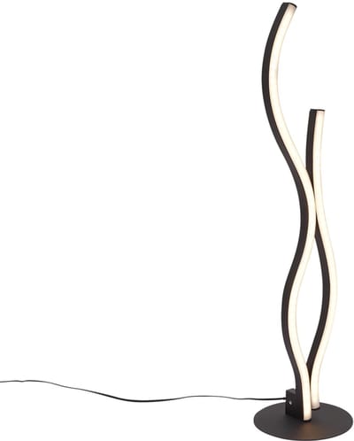 QAZQA ying - Design Dimbare LED Tafellamp met Dimmer - 1 lichts - H 50 cm - Zwart - Woonkamer