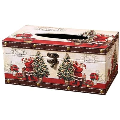 Kerst Tissuebox Tafeldecoratie Servethouder Nat Doekjes Rek Toiletpapier Opbergdoos Oudejaarsavond Cadeaus Huisaccessoire