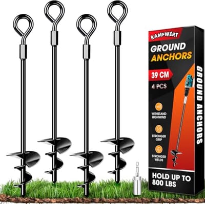 Grondanker Heavy Duty 4 Pack - Perfect voor Tenten, Trampolines en Tuin