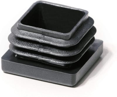 Lamellenpluggen Vierkant - Buisdoppen - Meubels Beschermen - Uv-bestendig - 19 x 19 mm - Zwart