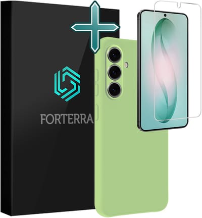 Hoesje Met Screenprotector - Geschikt voor Samsung Galaxy S26 - Sterk & Shockproof - Telefoon Hoes - Back Cover - Siliconen Case - Groen