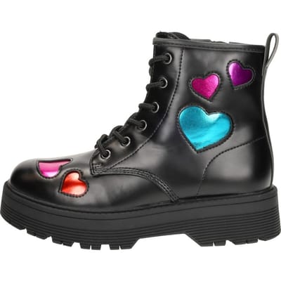 Skechers Gravlen Hi - Metallic Heart Meisjes Laarzen - Zwart
