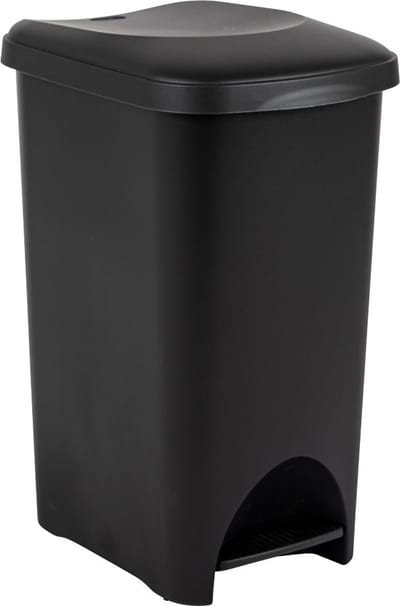 Pedaalemmer - prullenbak - afvalbak - 40 liter – Voetpedaal - Zwart