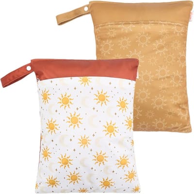 Waterdichte luiertas voor stoffen luiers, set van 2 herbruikbare organizers