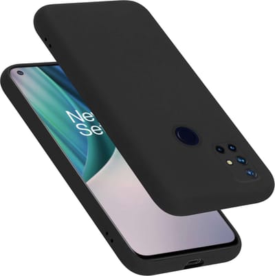 Cadorabo Hoesje geschikt voor OnePlus Nord N10 5G in LIQUID ZWART - Beschermhoes gemaakt van flexibel TPU silicone Case Cover