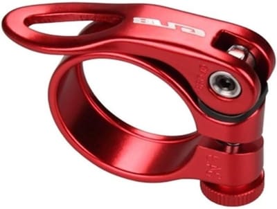 Fietszadelklem - Zadelpenklem - Fiets Zadel Verstellen - Ultralicht Hol Ontwerp - 318/349 mm - Rood