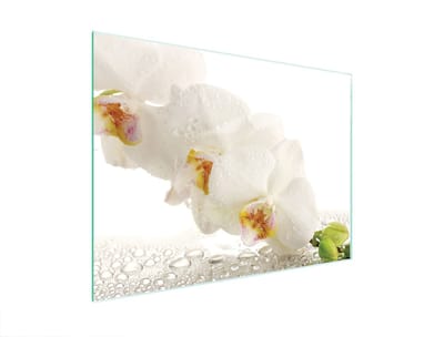 TMK ArtDeko - Orchidee Glas Snijplank - 40x30 cm - Gehard Glas - Antislip