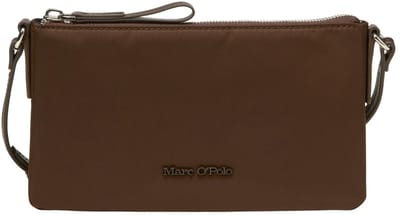 Marc O'Polo Leren schoudertas Fuana Crossbody Bag Dark Earth donkerbruin