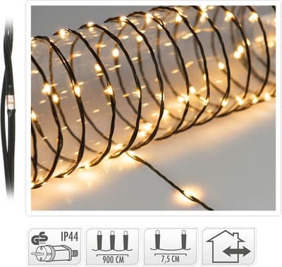 Led Verlichting 120 Led - 9 Meter - Extra Warm Wit - Voor Binnen En Buiten - Soft Wire