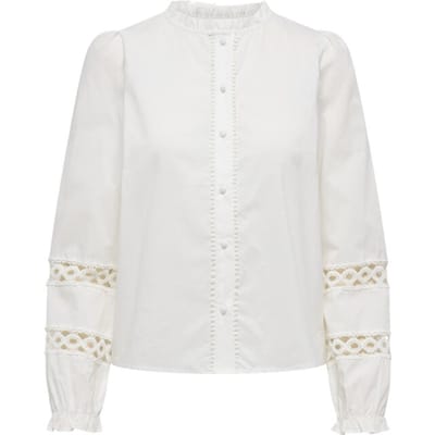 ONLY - ONLTUA L/S DETAIL SHIRT WVN CS - Dames - Blouses